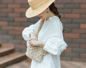 FRILL BODY BAG light Beige 6