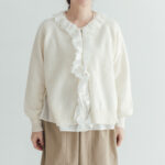 G997 ANTIQUE LACE KNIT CARDIGAN snow white