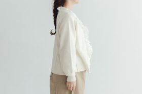 G997 ANTIQUE LACE KNIT CARDIGAN snow white 2