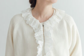 G997 ANTIQUE LACE KNIT CARDIGAN snow white 4