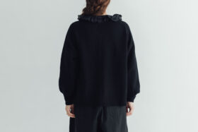 G997 ANTIQUE LACE KNIT CARDIGAN balck 3