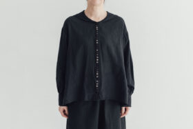 R239 MANY BUTTONS BLOUSE black 1