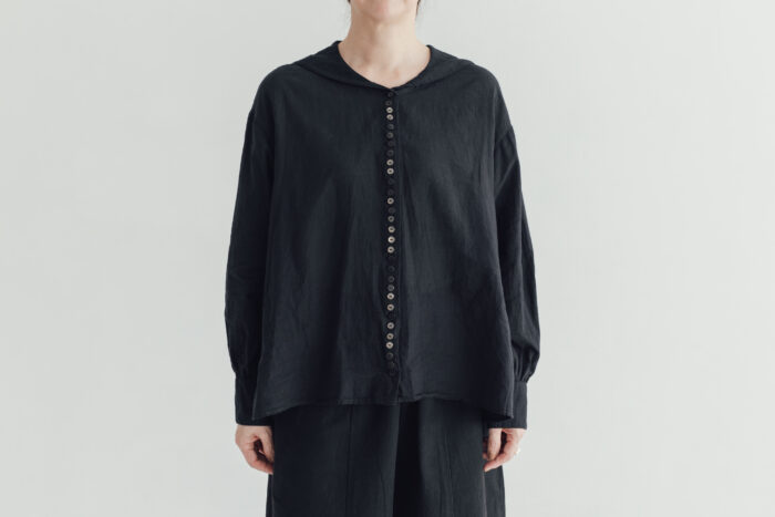 R239 MANY BUTTONS BLOUSE black 1