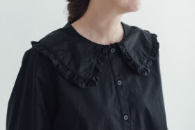 R262 FRILLY COLLAR BLOUSE black 4