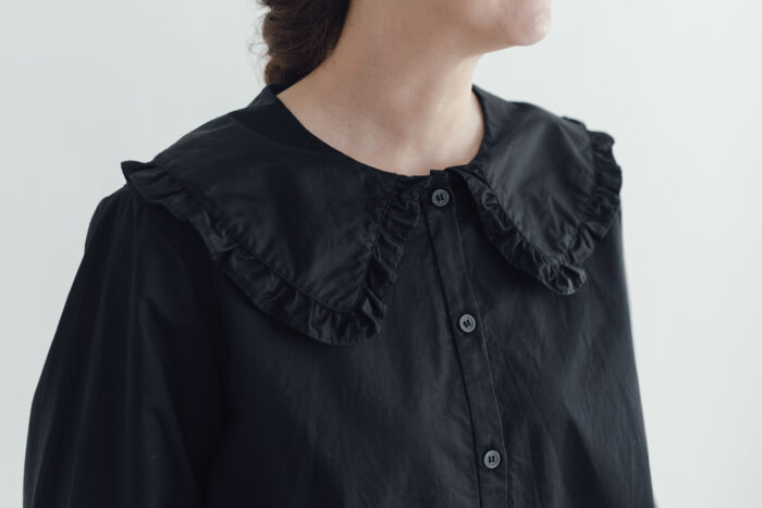 R262 FRILLY COLLAR BLOUSE black 4