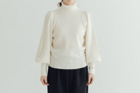 タートルネックニット poin（ポワン）white 1