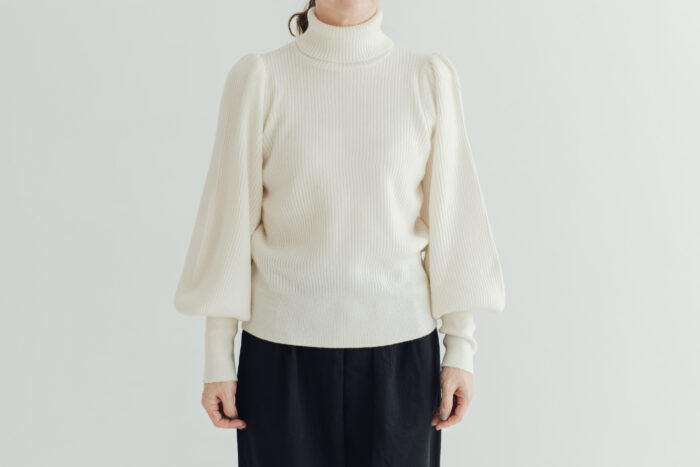 タートルネックニット poin（ポワン）white 1