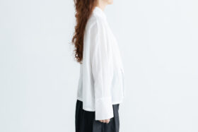 花：花刺繍ワイドブラウス off white 2