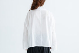 花：花刺繍ワイドブラウス off white 3