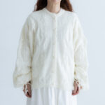 葉：モヘアニットカーディガン off white