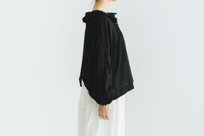 G1045 ANTIQUE PIERROT COLLAR BLOUSE black 2