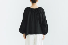G1045 ANTIQUE PIERROT COLLAR BLOUSE black 3