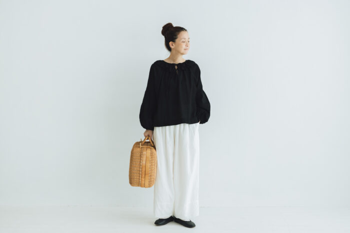 G1045 ANTIQUE PIERROT COLLAR BLOUSE black 5
