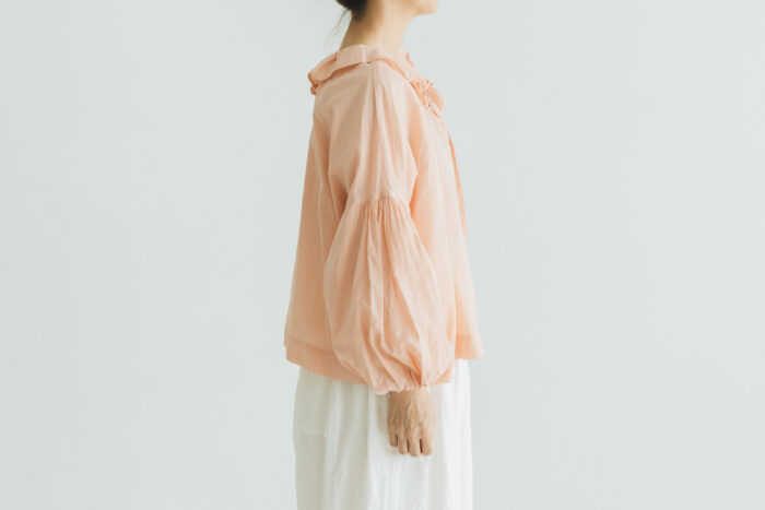 G1045 ANTIQUE PIERROT COLLAR BLOUSE dusty pink 2