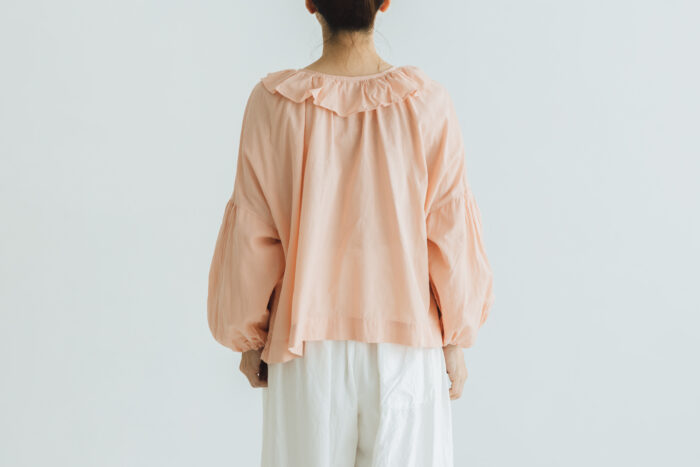 G1045 ANTIQUE PIERROT COLLAR BLOUSE dusty pink 3