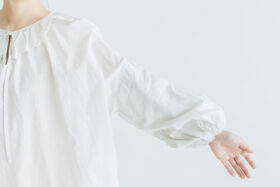 G1045 ANTIQUE PIERROT COLLAR BLOUSE graysh off 4