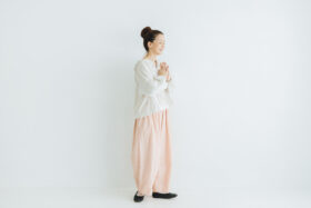 G1045 ANTIQUE PIERROT COLLAR BLOUSE graysh off 6