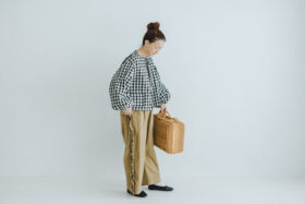 予約 G1025 VIVIENNE PANTS mat beige 6月中〜6月末 5