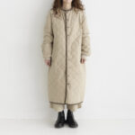 QUILTING LONG COAT beige