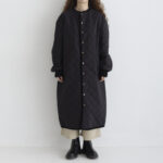 QUILTING LONG COAT black