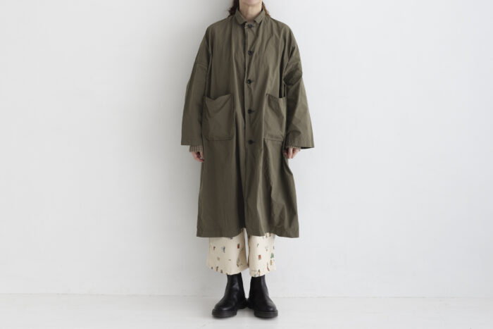 GARMENT DYE OPEN COLLAR WORK COAT 1