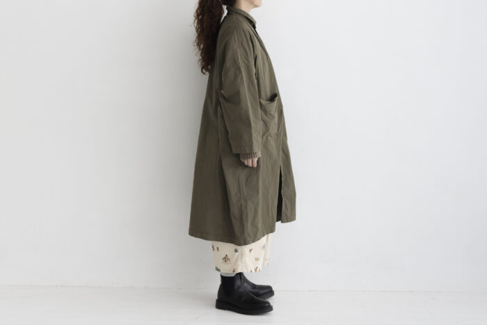 GARMENT DYE OPEN COLLAR WORK COAT 2