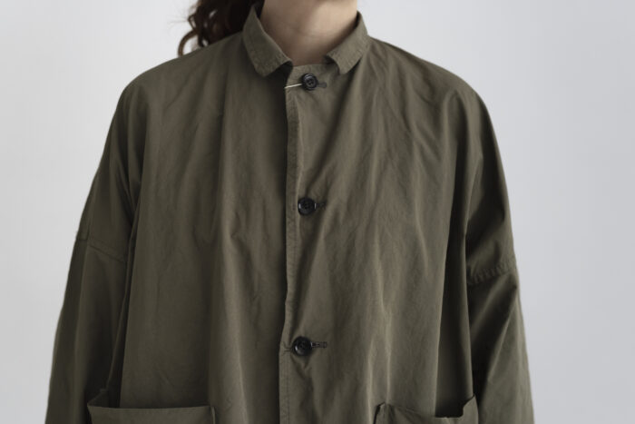 GARMENT DYE OPEN COLLAR WORK COAT 5