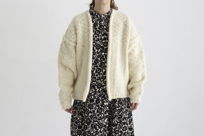 BULKY CARDIGAN off white 1