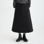 QUILTING SKIRT black
