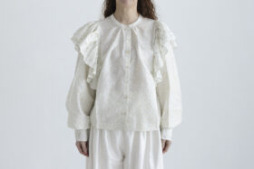 Ruffle Short Blouse white 1