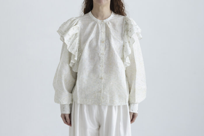 Ruffle Short Blouse white 1