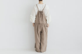 予約 G1066 ANTIQUE SCALLOPED LACE TRAVAIL SALOPETTE mocha gray 6月初〜6月中 3