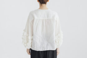 予約 G1077 ANTIQUE LACE FRILL SLEEVE BLOUSE antique white 6月末〜7月初 3