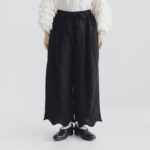 予約 G1069 ANTIQUE SCALLOPED LACE WIDE PANTS noir 6月初〜6月中