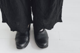 予約 G1069 ANTIQUE SCALLOPED LACE WIDE PANTS noir 6月初〜6月中 5