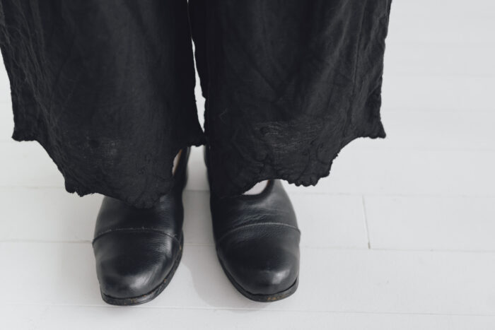 予約 G1069 ANTIQUE SCALLOPED LACE WIDE PANTS noir 6月初〜6月中 5