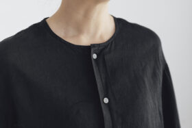 予約 G1077 ANTIQUE LACE FRILL SLEEVE BLOUSE noir 6月末〜7月初 5
