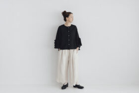 予約 G1069 ANTIQUE SCALLOPED LACE WIDE PANTS grayish white 6月初〜6月中 6