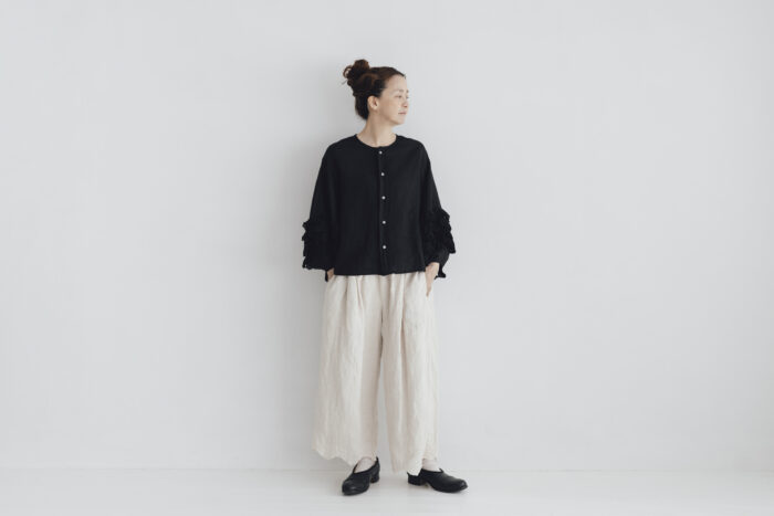 予約 G1069 ANTIQUE SCALLOPED LACE WIDE PANTS grayish white 6月初〜6月中 6