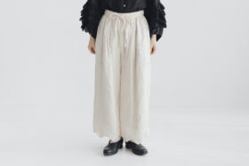 予約 G1069 ANTIQUE SCALLOPED LACE WIDE PANTS grayish white 6月初〜6月中 1