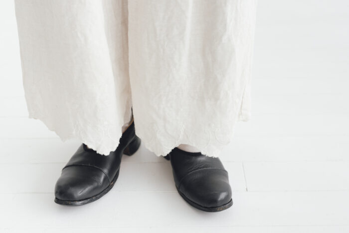 予約 G1069 ANTIQUE SCALLOPED LACE WIDE PANTS grayish white 6月初〜6月中 5