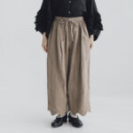 予約 G1069 ANTIQUE SCALLOPED LACE WIDE PANTS mocha gray  6月初〜6月中