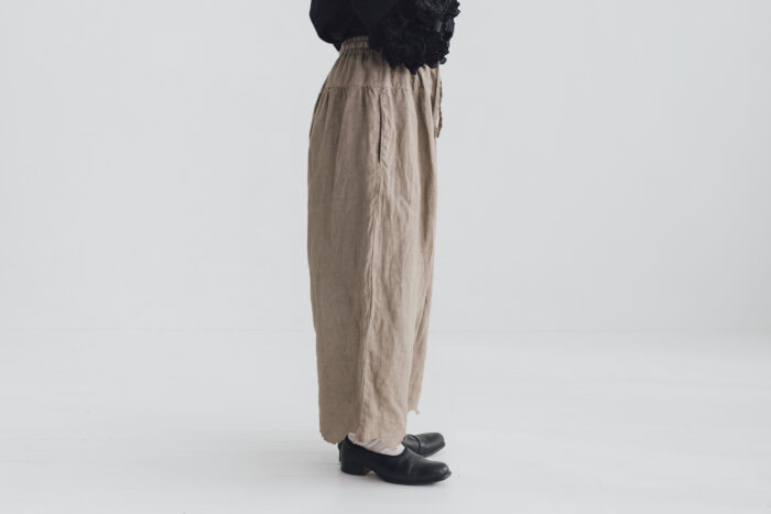 予約 G1069 ANTIQUE SCALLOPED LACE WIDE PANTS mocha gray  6月初〜6月中 2