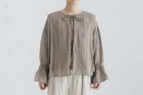 予約 G1075 CURIOUS 2WAY BLOUSE fade gray 6月中〜6月末 1