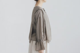 予約 G1075 CURIOUS 2WAY BLOUSE fade gray 6月中〜6月末 2