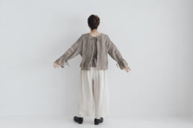 予約 G1075 CURIOUS 2WAY BLOUSE fade gray 6月中〜6月末 6