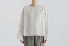 予約 G1075 CURIOUS 2WAY BLOUSE grayish white 6月中〜6月末 1