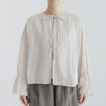 予約 G1075 CURIOUS 2WAY BLOUSE grayish white 6月中〜6月末