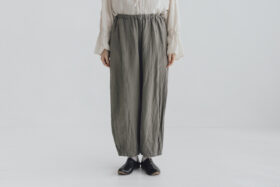予約 G1105 LINEN VISCOSE CHARLIE PANTS gray 6月中〜6月末 1