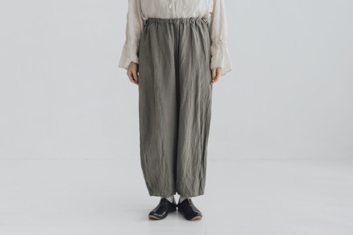 予約 G1105 LINEN VISCOSE CHARLIE PANTS gray 6月中〜6月末 1
